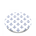 PopSockets PopGrip Gen.2, Anchors Away White, modré kotvičky na bílém podkladu