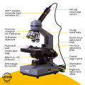 Digitální monokulární mikroskop Levenhuk D320L BASE 3M